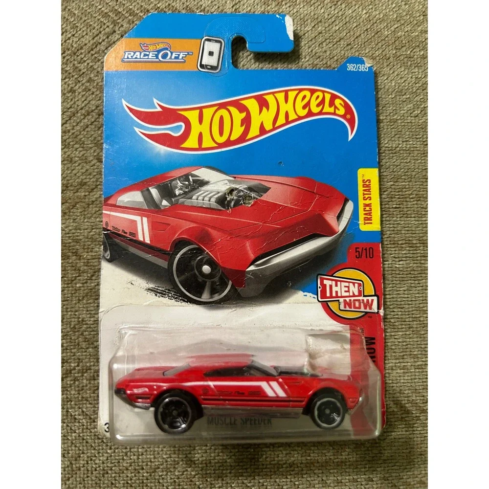 Hot Wheels Muscle Speeder Red 2016 Then and Now 5/10 Track Stars 362/365 DVB02